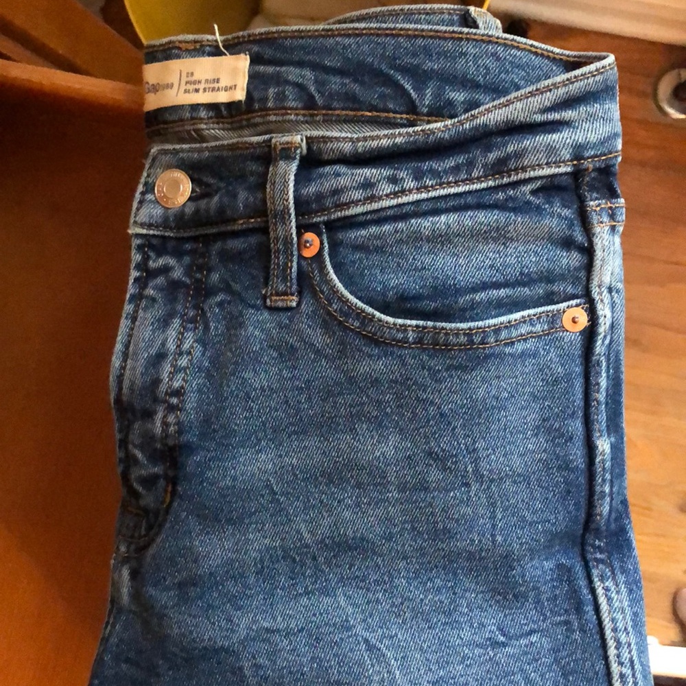 Gap High Rise Slim Straight Jeans